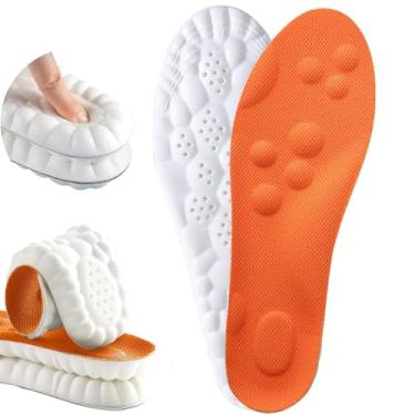 Imagem de Palmilhas Steppers para homens e mulheres, Footstr 4D Palmilhas respiráveis de espuma de memória de massagem na nuvem, suporte de arco e conforto acolchoado, alívio da dor nos pés, serve para todos os