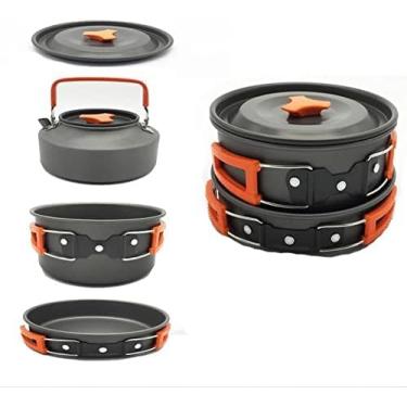 Imagem de Conjunto de Pratos Camping Plegáveis Utensílios Cozinha para Feito Mochilão Caminhada Sobrevivência com Design Leve Portátil Compacto e Antiaderente Fácil Usar Armazenamento em Sacola Malha