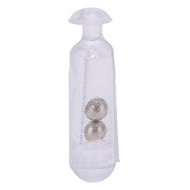 Imagem de Greensen 50 Unidades de Tubos de Inserção de Iscas de Pesca Com Chocalho de 15mm, Esferas de Aço Inoxidável que Produzem Som para Atrair Peixes, Material de PVC Leve, Com Som de Colisão (Branco