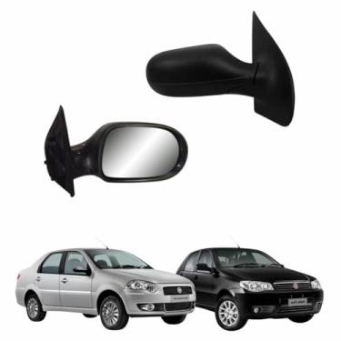 Imagem de Retrovisor Fiat Palio Fire Economy G3 2011 até 2016 Fiat Siena El 2011 até 2016 4 Portas Sem Controle Lado Direito Passageiro