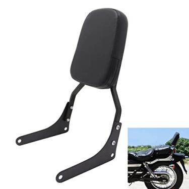 Imagem de Passageiro Sissy Bar encosto traseiro removível almofada para Honda Rebel 250 CMX250 CA250 CMX250C, preto