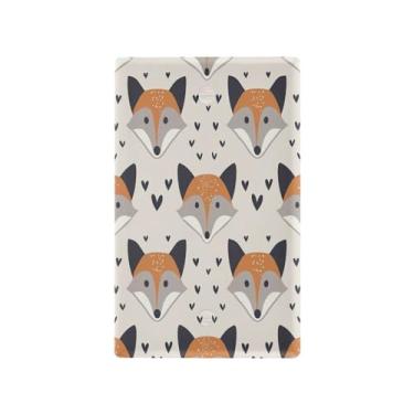 Imagem de Wassud Placa de cobertura para interruptor de luz, interruptor único, capas de parede, placa de parede, padrão de raposa, decoração de casa, sala de estar, quarto, decoração