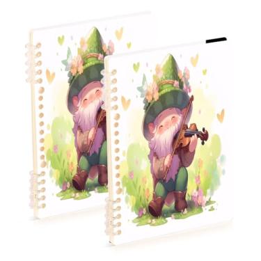 Imagem de Burbuja 2_31st. Cadernos Patrick Gnomo, papel pautado universitário A5 com 60 folhas, fichário para escritório, 2 unidades