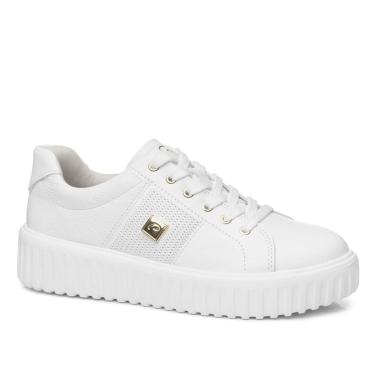 Imagem de Tênis Pegada Feminino em Couro Branco 212108-01-Feminino