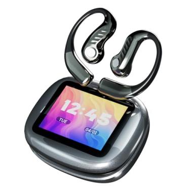 Imagem de Heayzoki Fones de Ouvido Com Tradução AI Em Tempo Real, Fones de Ouvido Tradutor Bluetooth 5.4 Com Estojo de Carregamento Com Tela Sensível Ao Toque, Mais de 130 Idiomas, Fone de Ouvido (Preto)