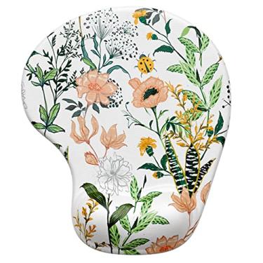 Imagem de Hsurbtra Mouse pad ergonômico com suporte para descanso de pulso, mouse pads de gel com base de poliuretano antiderrapante, tapete de computador de espuma viscoelástica para alívio da dor, acessórios