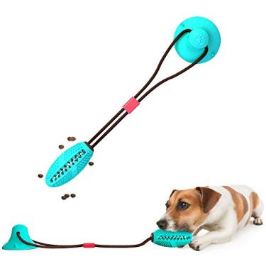 Imagem de Brinquedo de Molar com Ventosa para Cães Interativo Mordida Pets Alimentador Limpeza e Arrasto Dentes Sucker