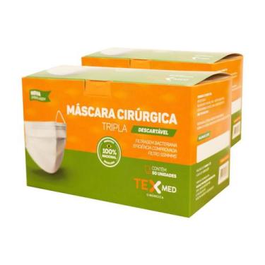 Imagem de Máscara Cirúrgica Descartável Tripla Camada 50 Unidades - TEXMED