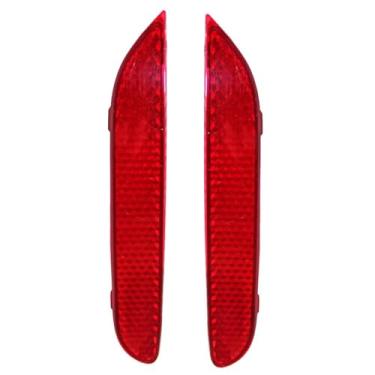 Imagem de Refletor de luz traseira traseira para Infiniti para Q70L 2015 2016 2017 2018 2019 para Qx30 2017 2018 2019 capa de tira refletora de para-choque traseiro Ni1184101 (1par)