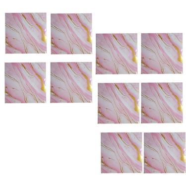 Imagem de Placa Adesiva 3d Marmore Kit 10 Uni Papel De Parede Autocolante Moderno Reforma Obra Decoraçao Casa Banheiro Cozinha