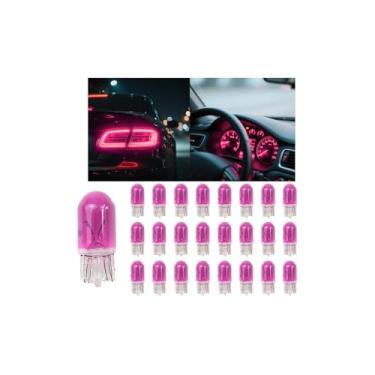 Imagem de Osilly 25PCS T10 12V 5W Lâmpadas de seta de seta de carro, lâmpadas de marcador lateral de veículo de pé plano transparente, acessórios de lâmpadas de farol âmbar interior automotivo, universal para