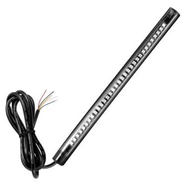 Imagem de JicSuXi Faixa de LED para lanterna traseira de motocicleta, luzes de seta e freio, acessórios multifuncionais, universal e fácil de instalar, 32 LEDs.