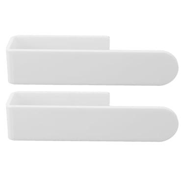 Imagem de GLOGLOW Suporte para Toalheiro, Acrílico, Design Em Forma de U, 7,9 X 1,8 X 1,8 Polegadas, Economia de Espaço para Banheiro ou Cozinha, 2 Pacotes de Toalha de Mão Autoadesiva Nan (Branco)