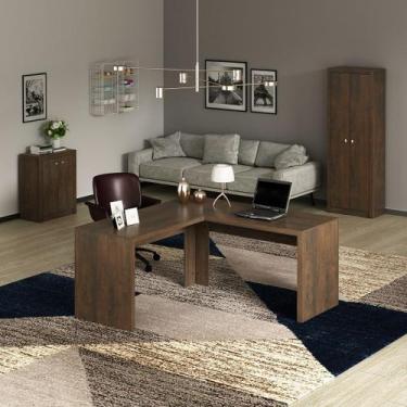 Imagem de Conjunto de Escritório com Balcão 2 Portas, Armário 2 Portas e Mesa An