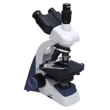 Imagem de Zhjvihx Microscópio Biológico, Microscópio Trinocular de Liga de Alumínio Ampliação 40X-1600X Com Luz LED e Condensador Abbe, para Pesquisa Educacional e Uso Em Laboratório