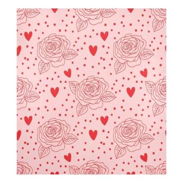 Imagem de Blueangle Capa magnética para lava-louças rosas vermelhas dos namorados, decoração da capa da máquina de lavar louça, adesivos de eletrodomésticos, adesivos de eletrodomésticos, 58 cm C x 66 cm