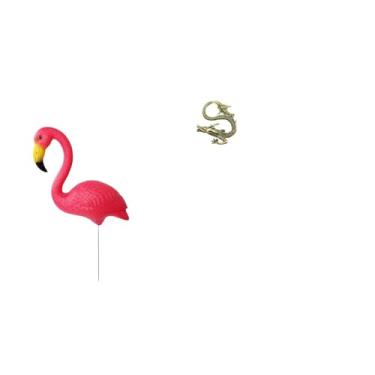 Imagem de Whtkoph Escultura de Flamingo para Jardim, Ornamento Natalino E Decoração para Casa E Escritório, Estátua de Fada em Miniatura de Bronze.