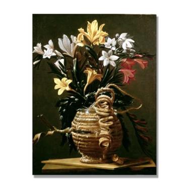 Imagem de NHLDZYH Arte de parede colorida de especiarias e colher de tempero | Decoração de cozinha vintage | Arte moderna para casa e sala de jantar B66. Tela somente 60x80cm-23,7x31,5 pol