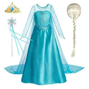 Imagem de Fantasia De Halloween Para Meninas, Fantasia Da Princesa Elsa Com Capa