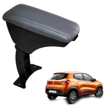 Imagem de Apoio Descanso Encosto De Braço Com Porta Obejtos Para Kwid 2017 A 2023 (Cinza - Costura Cinza)