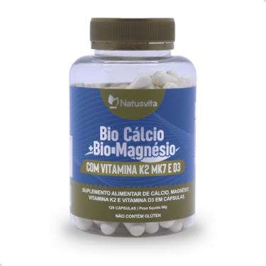 Imagem de Bio Cálcio + Magnésio Quelato + Vitamina D3 + K2 MK7 120 cápsulas