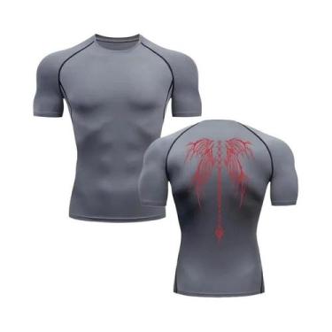 Imagem de Camisa De Compressão Masculina De Secagem Rápida Y2K Para Fitness, Aca