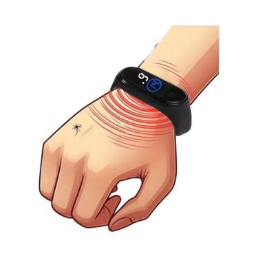 Imagem de Pulseira Repelente De Mosquitos Unissex Não Química Ultrassônica Usáve