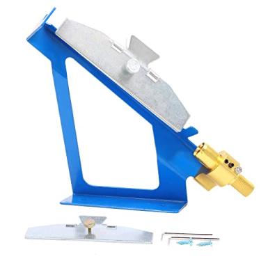 Imagem de SOPOGER Kit de gabarito de flecha de flecha de metal para flecha com arco, ferramenta de gabarito de flecha reta com braçadeira magnética para flechas faça você mesmo (azul)