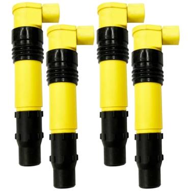 Imagem de GP POWER Conjunto de 4 pacotes de bobina de ignição de desempenho compatíveis com KAWASAKI ZR1000 Z10 Z1000 Z250 ER6N Ninja EX650R Versys Z750S ZR750K Z750 ANNO Substituição para 1297005350 1297004580