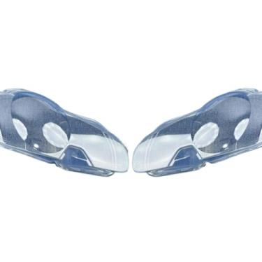 Imagem de Compatível com jaguar xf xfl 2008 2009 2010 2011 acessórios de automóvel abajur lente do farol dianteiro do carro lente capa luzes escudo(2pcs Left and Right)