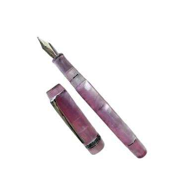 Imagem de RORFFK Caneta-tinteiro acrílica limão ponta longa faca bonita mármore âmbar caneta de tinta escrita escritório negócios novo (04)