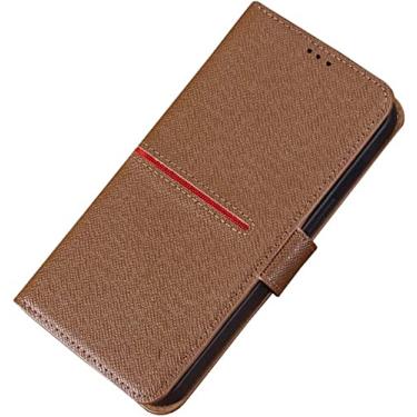 Imagem de VEVEL Capa de telefone clamshell, carteira de couro fólio com função stend [porta-cartões] para Apple iPhone 14 Plus Case 6,7 polegadas 2022 (Cor: marrom)