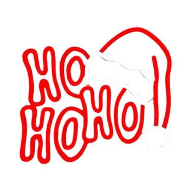 Imagem de Letreiro LED Neon HOHOHO Feliz Natal Para Decoração De Paredes Em Quar