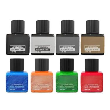 Imagem de MP-10~MP-29 40 g Tinta de revestimento de painel à base de água para painel de construção de modelos, cor de destaque de linha (Hobby Tools) (MP-10, 11, 12, 13, 20, 22, 23, 24 (8 frascos))