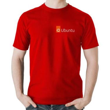Imagem de Camiseta Algodão Ubuntu Linux - Foca na Moda, Vermelho, P