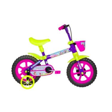 Imagem de Bicicleta Infantil Menina Roda Treinamento Aro 12 Vicky LA