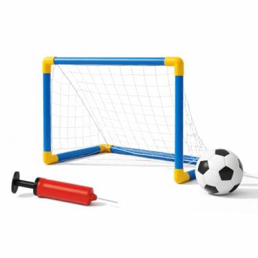 Imagem de Brinquedo Kit Golzinho Trave de Futebol Infantil Gol e Rede, com Bola e Bomba, Golzinho para Crianças, Jogo Chute a Gol Desenvolvmento Infantil 60x40x21
