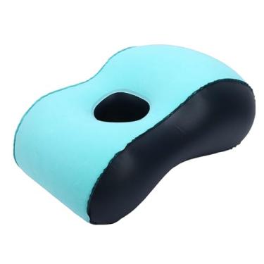 Imagem de Yunir Travesseiro Inflável, Travesseiro de Donut para Dor No Cóccix, Travesseiros de Viagem para Mochila e Avião, Portátil Leve de Suporte Lombar para Dormir Hemorróidas (Azul)