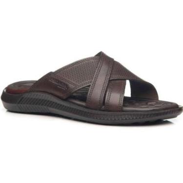 Imagem de Chinelo Masculino Pegada Couro Slide X Comforto-Masculino