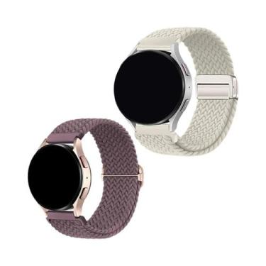 Imagem de Pulseira Magnética 2 Peças Laço Trançado Elástico De Nylon Para Relógi