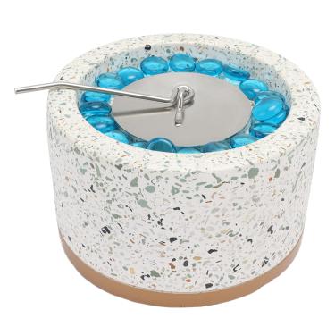 Imagem de Fogueira de mesa de concreto, Fogueira de mesa Mármore Exterior Interior de aço inoxidável Longa duração da queima Fogueira portátil Mini lareira de mesa/4289