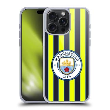 Imagem de Head Case Designs Kit de crachá oficialmente licenciado pelo Manchester City Man City FC Away 2024/25 Capa de gel macio compatível com Apple iPhone 15 Pro Max