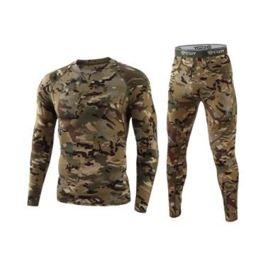 Imagem de Roupa Térmica Masculina De Inverno, Compressão Quente, Secagem Rápida,