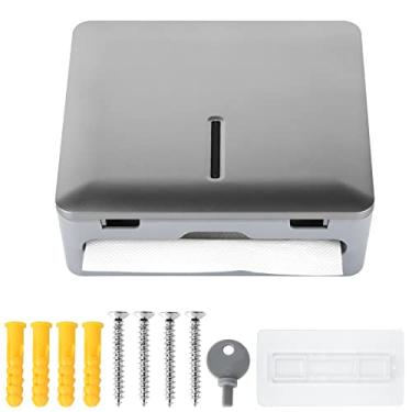 Imagem de Dispenser de Papel Toalha Parede Comercial N-fold Multi-fold Tri-fold Mão Sem Toque com trava ABS -proof Fácil Puxar para Cozinha Banheiro Hotel Restaurante