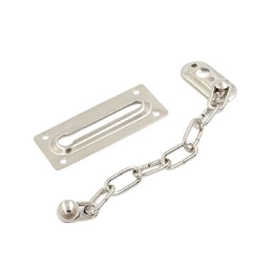 Imagem de Parafuso de proteção de segurança de porta cromado, parafuso de segurança peep parafuso de armário ferramenta doméstica ferro anti-roubo trava de contador de corrente