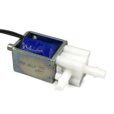 Imagem de Mini válvula solenoide elétrica DC 24V 2 posições 3 vias controle de fluxo de gás de ar