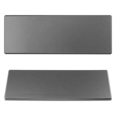 Imagem de UFURMATE 2 peças de placa de tomada em branco sem parafusos, tampa de placa frontal de plástico de 3 gangs, placas elétricas para interruptor de luz, receptáculo (cinza escuro/100 x 275 mm)