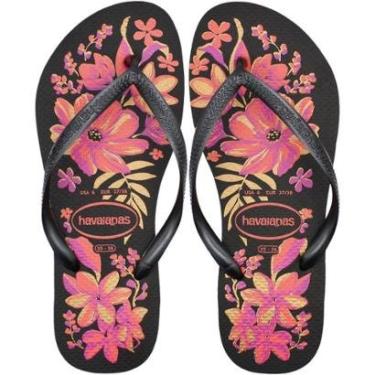 Imagem de Chinelo de Dedo Havaianas Slim Organic 2 Floral Feminino-Feminino