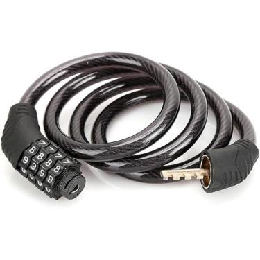 Imagem de Cadeado de Segurança Para Bicicleta Moto com Senha Combinação 65cm-Unissex