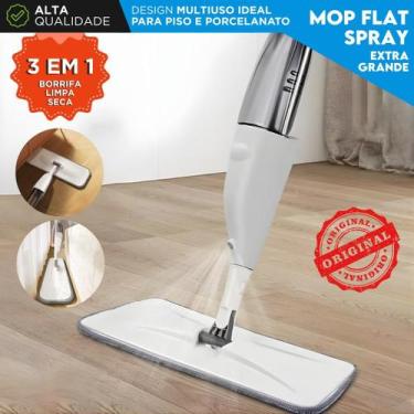 Imagem de Mop Spray Cabo Longo 1,45m com Reservatório e Refil Microfibra Rodo Má
